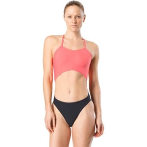 Speedo Womens Swimsuit One Piece Endurance Lite Hero Back Turnz SolidDiscontinuedDeep Coral