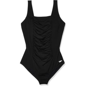 Speedo Womens Swimsuit One Piece Endurance Shirred Tank Moderate CutNew Speedo Black