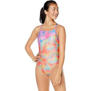 Speedo Womens Swimsuit One Piece Endurance Turnz Tie Back PrintedThrowing Shade