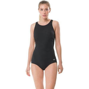 Speedo Womens Swimsuit One Piece High Neck Contemporary CutSpeedo Black