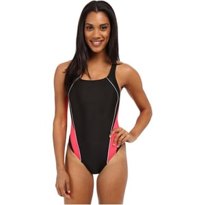 Speedo Womens Swimsuit One Piece Pro LT Drop Back Solid  Manufacturer DiscontinuedBlackRed