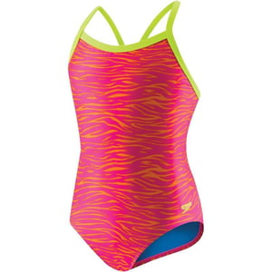 Speedo Womens Swimsuit One Piece ProLT Propel Back Printed  Manufacturer DiscontinuedPinkOrange