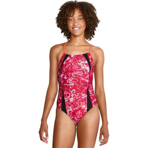 Speedo Womens Swimsuit One Piece Prolt Flipback PrintedBleach Rose Violet