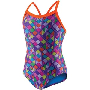 Speedo Womens Swimsuit One Piece Prolt Propel Back PrintedDiscontinuedGeo Divot