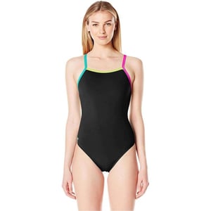 Speedo Womens Swimsuit One Piece Prolt Propel Back SolidDiscontinuedBlackPurple