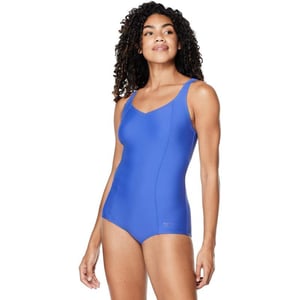 Speedo Womens Swimsuit One Piece Sweetheart Moderate CutRoyal Blue