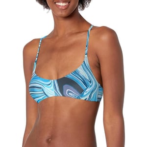 Speedo Womens Swimsuit Top Bikini Chiara Y Back PrintedAmalfi Blue