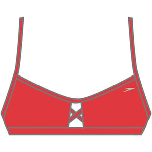 Speedo Womens Swimsuit Top Bikini Endurance Lite Tie Back SolidSpeedo Red