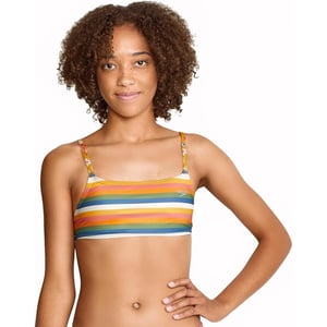 Speedo Womens Swimsuit Top Bikini Endurance Strappy Back DemiMulti Stripe