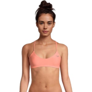 Speedo Womens Swimsuit Top Bikini Endurance Tie Back DemiFusion Coral