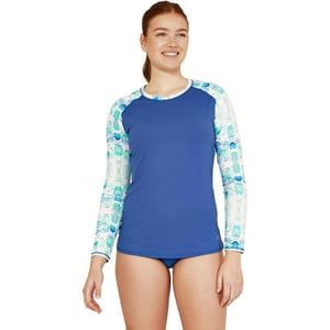 Speedo Womens Uv Swim Shirt Long Sleeve RashguardBlended Tie Dye