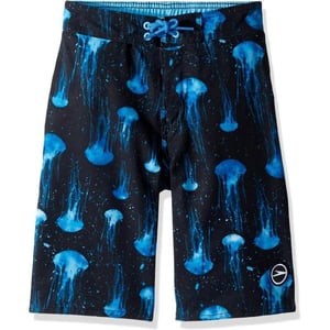 Speedo Boys Swim Trunk Knee Length Boardshort EBoard PrintedJelly New Black