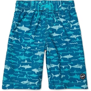 Speedo Boys Swim Trunk Knee Length Boardshort EBoard PrintedSharks Ocean Depths