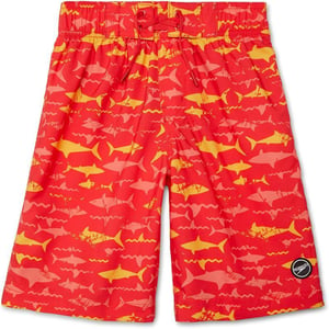 Speedo Boys Swim Trunk Knee Length Boardshort EBoard PrintedSharks Vibrant Orange