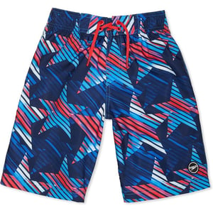 Speedo Boys Swim Trunk Knee Length Boardshort EBoard PrintedStars High Risk Red