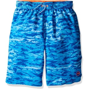 Speedo Boys Swim Trunk Knee Length Printed VolleyDiscontinuedShark Bright Ocean