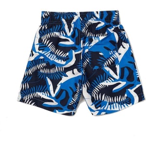 Speedo Boys Swim Trunk Mid Length Redondo PrintedCoral Leaves Palace Blue