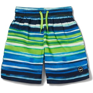 Speedo Boys Swim Trunk Mid Length Redondo PrintedRiver Current Green Gecko