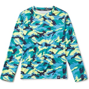 Speedo Boys UV Swim Shirt Long Sleeve Tee GraphicCamo Cover Navigate