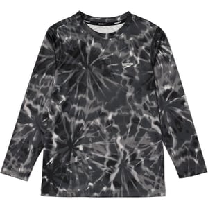 Speedo Boys UV Swim Shirt Long Sleeve Tee GraphicTide Pool Anthracite