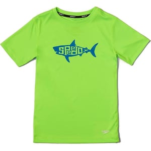 Speedo Boys Uv Swim Shirt Short Sleeve Tee GraphicGreen Gecko