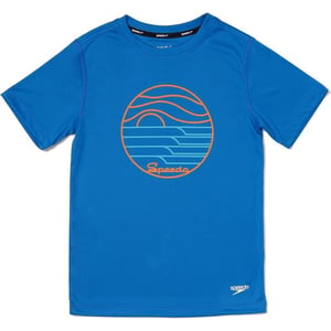 Speedo Boys Uv Swim Shirt Short Sleeve Tee GraphicPalace Blue