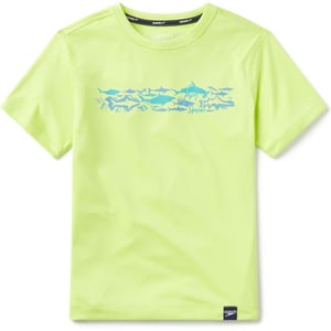 Speedo Boys Uv Swim Shirt Short Sleeve Tee GraphicSharp Green