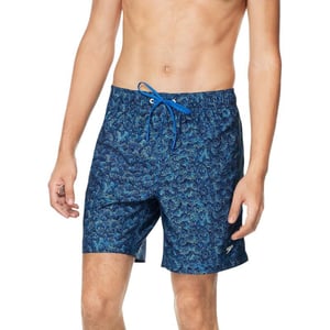 Speedo Mens Swim Trunk Mid Length SeasidePuzzle Peacoat