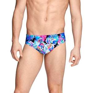 Speedo Mens Swimsuit Brief Endurance Lite Turnz PrintedBaja Blue