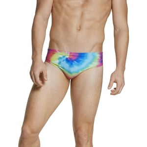 Speedo Mens Swimsuit Brief Endurance Lite Turnz PrintedMulti Tie Dye