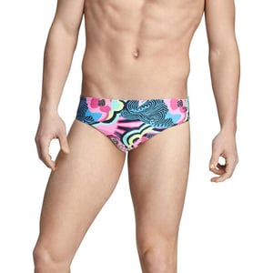 Speedo Mens Swimsuit Brief Endurance Lite Turnz PrintedTrue Blue