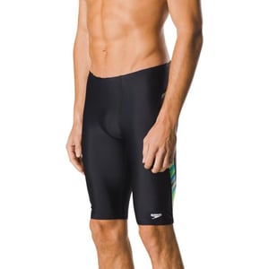 Speedo Mens Swimsuit Jammer Powerflex Eco Reigning LightBlueGreen