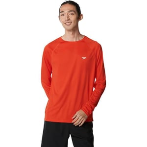 Speedo Mens Uv Swim Shirt Easy Long Sleeve Regular FitSpicy Orange