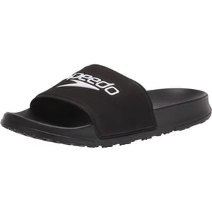 Speedo UnisexAdult Sandal Deck SlideBlackWhite