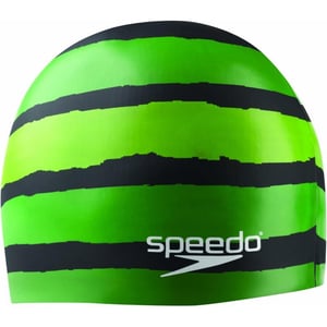 Speedo UnisexAdult Swim Cap Silicone  Manufacturer DiscontinuedBlackGreen