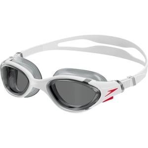 Speedo UnisexAdult Swim Goggle Biofuse 20WhiteRedLight Smoke