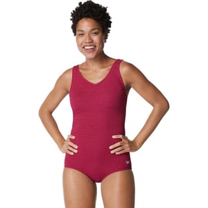 Speedo Womens Pebble Texture One Piece Swimsuit with Builtin Bra CupsFestival Fuchsia