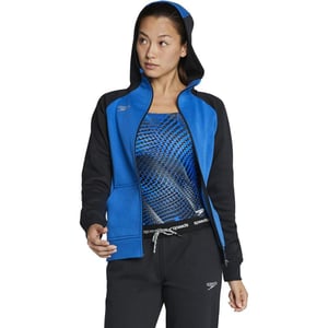 Speedo Womens Sweatshirt Full Zip Hooded Jacket Team Warm UpSpeedo Blue