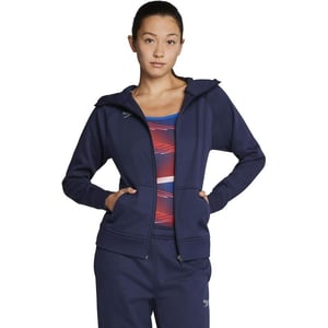 Speedo Womens Sweatshirt Full Zip Hooded Jacket Team Warm UpSpeedo Navy