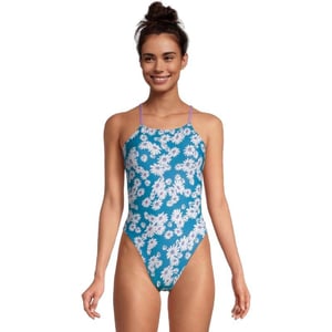 Speedo Womens Swimsuit One Piece Endurance Fixed Back Double StrapBlue Jewel