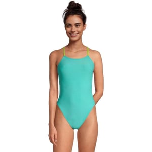 Speedo Womens Swimsuit One Piece Endurance Fixed Back Double StrapFresh Blue