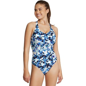 Speedo Womens Swimsuit One Piece Thin Strap High CutPrism Turkish Sea