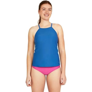 Speedo Womens Swimsuit Top Tankini Adjustable High NeckBright Cobalt