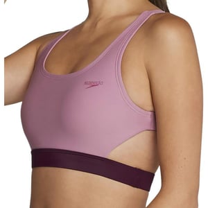 Speedo Womens Swimsuit TopKeyhole Mauve Orchid