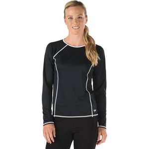 Speedo Womens Uv Swim Shirt Long Sleeve RashguardSpeedo Black