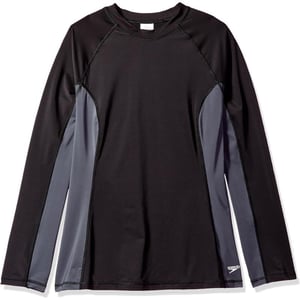 Speedo Womens Uv Swim Shirt Long Sleeve RashguardSpeedo BlackGrey