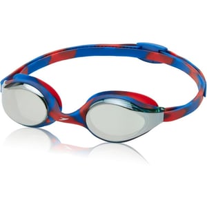 Speedo Kids Swim Goggles Junior Hyper Flyer Ages 614Navy RedGrey Mirrored