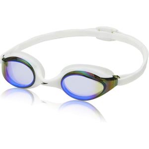 Speedo Kids Swim Goggles Junior Hyper Flyer Ages 614WhiteEmerald Mirrored