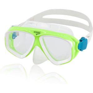 Speedo Kids Swim Snorkel Dive Mask AntiFog with Nose Cover Adventure SeriesM Green Gecko