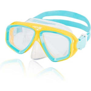 Speedo Kids Swim Snorkel Dive Mask AntiFog with Nose Cover Adventure SeriesM Spectra YellowClear